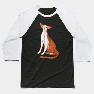 Red bicolor oriental cat - gifts for cat lovers Baseball T-Shirt